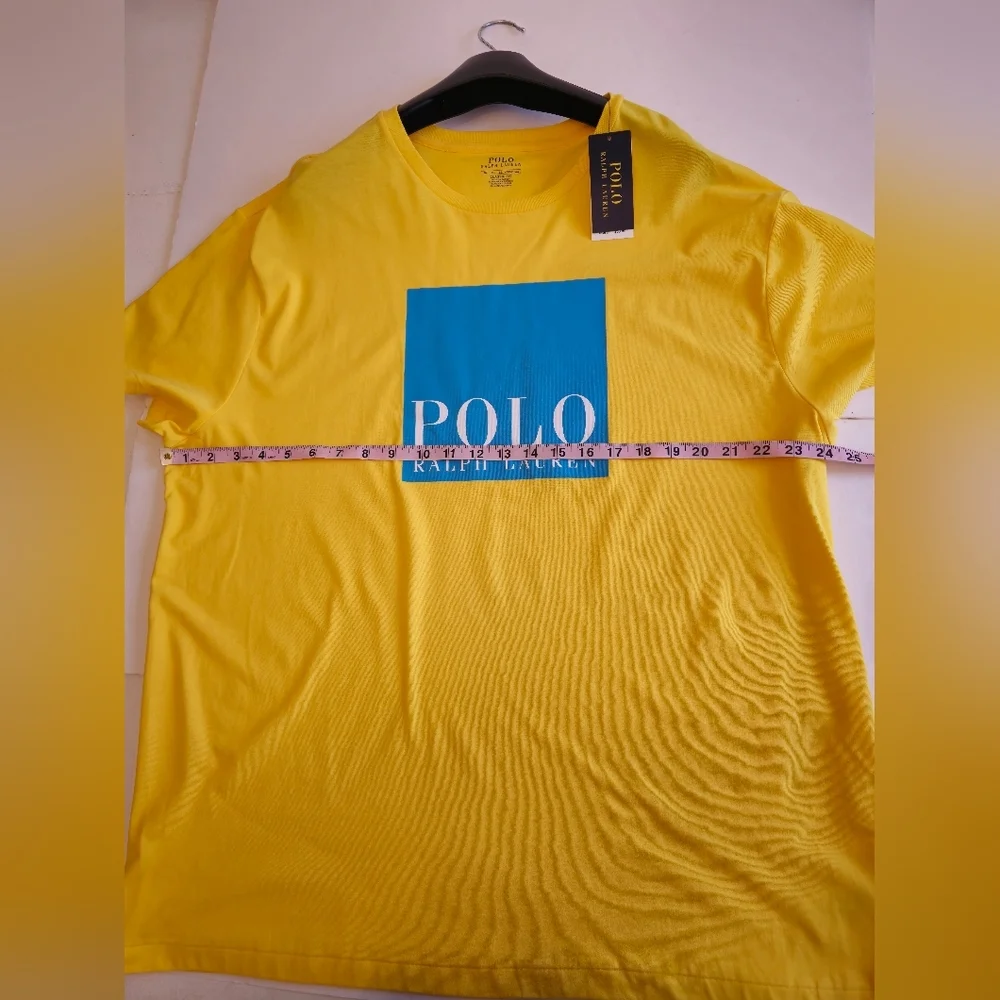 NWT Polo Ralph Lauren Men's Graphic  Classic Fit  Tshirt Yellow Size XL - Picture 8 of 13
